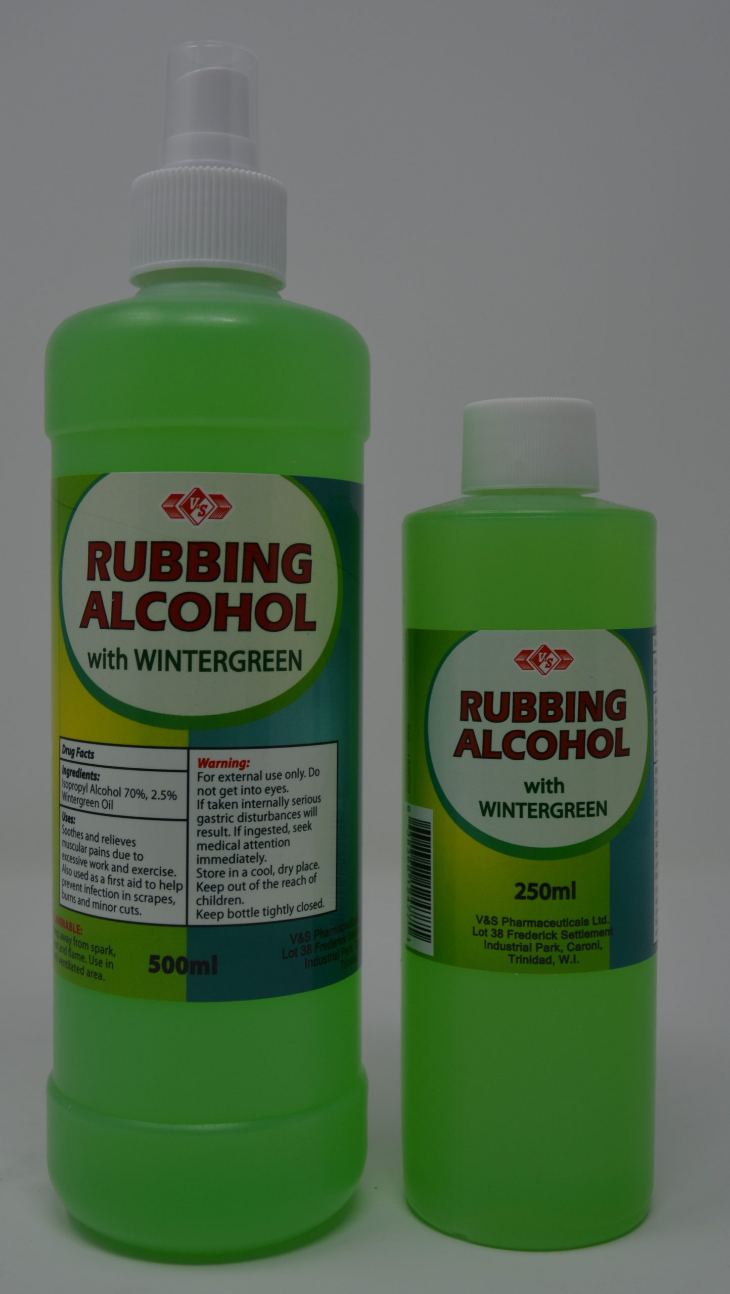 Rubbing Alcohol with Wintergreen - V&S Pharmaceuticals